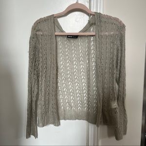 light thin knit grey cardigan shein small